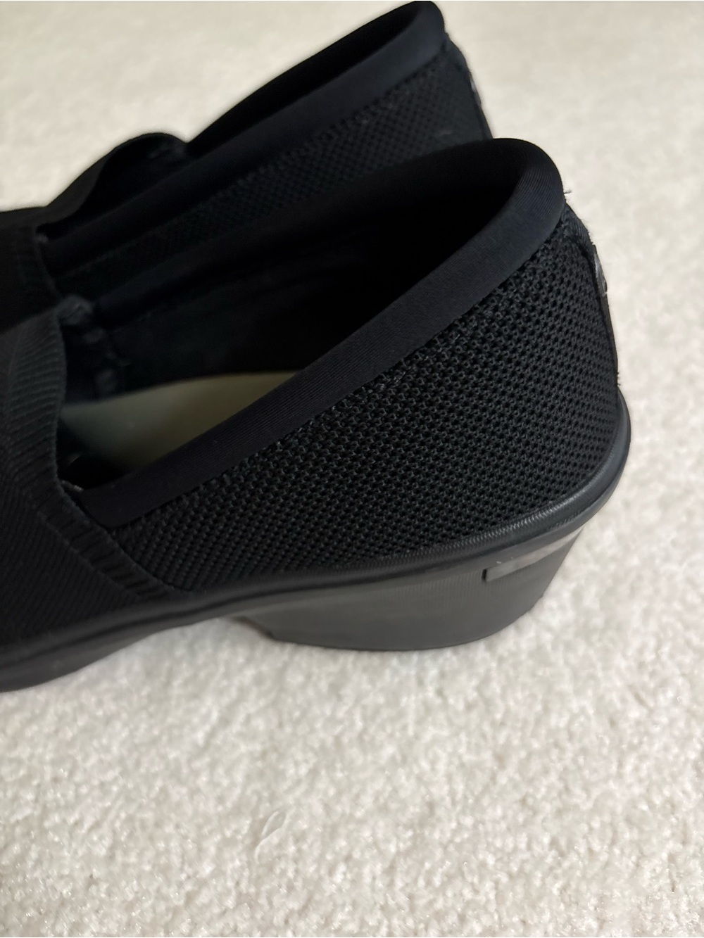 Women’s Slip-On Knit Sneakers in Black - Comfortable Everyday Shoes - Picture 10 of 13